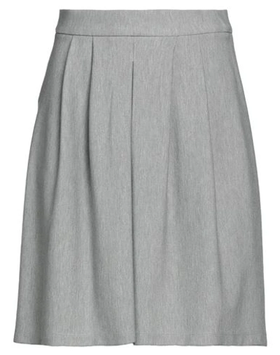 Shop Jijil Woman Mini Skirt Grey Size 2 Viscose, Polyamide, Elastane