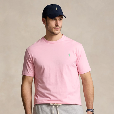 Shop Polo Ralph Lauren Jersey Crewneck T-shirt In Garden Pink/c5140