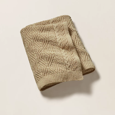 Polo Ralph Lauren Owen Throw Blanket In True Dark Cream