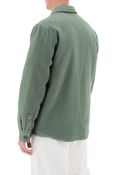 Shop Apc A.p.c. Alessio Padded Overshirt Men In Green