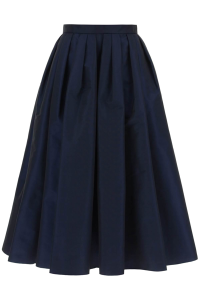Shop Alexander Mcqueen Circular Skirt In Polyfaille Women In Blue
