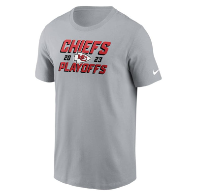 Shop Nike Gray Kansas City Chiefs 2023 Nfl Playoffs Iconic T-shirt