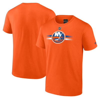 Shop Fanatics Branded Orange New York Islanders Authentic Pro Secondary T-shirt