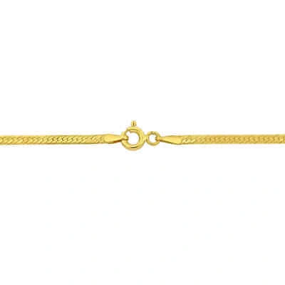 Pre-owned Amour 2mm Herringbone Chain Necklace In 10k Yellow Gold, 16 In