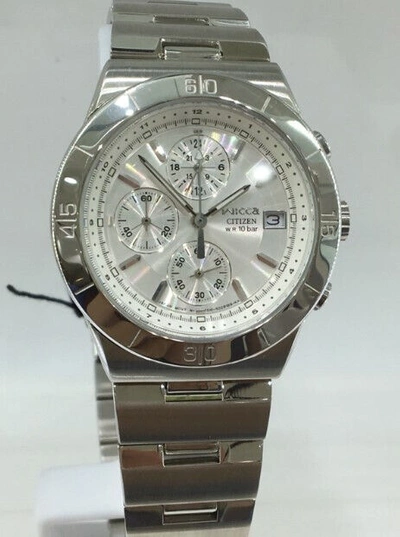 Pre-owned Citizen Wicca Chronograph Quartz Stainless Steel Ladies Watch An4000-51a