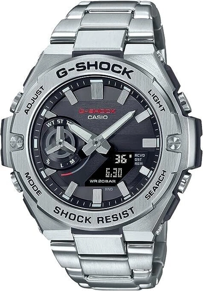Pre-owned Casio G-shock G-steel Gst-b500d-1ajf Solar Bluetooth Carbon Core Guard Watch