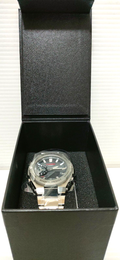 Pre-owned Casio G-shock G-steel Gst-b500d-1ajf Solar Bluetooth Carbon Core Guard Watch