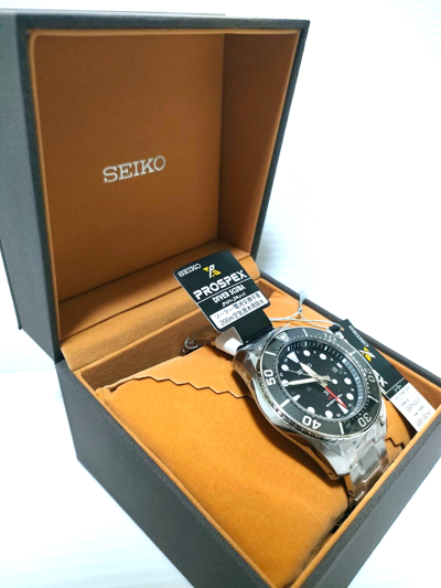 Pre-owned Seiko Prospex Sbpk003 Sumo Gmt Black Dial Scuba Diver 200m Solar Sapphire Watch