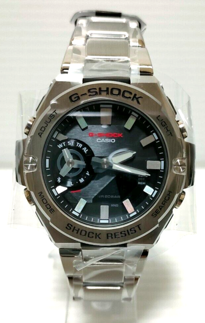 Pre-owned Casio G-shock G-steel Gst-b500d-1ajf Solar Bluetooth Carbon Core Guard Watch