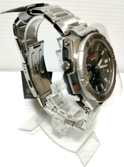 Pre-owned Casio G-shock G-steel Gst-b500d-1ajf Solar Bluetooth Carbon Core Guard Watch