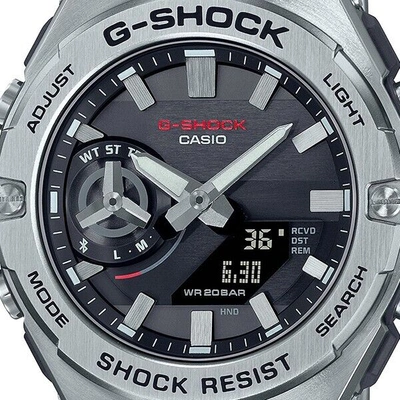 Pre-owned Casio G-shock G-steel Gst-b500d-1ajf Solar Bluetooth Carbon Core Guard Watch