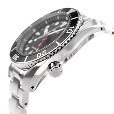 Pre-owned Seiko Prospex Sbpk003 Sumo Gmt Black Dial Scuba Diver 200m Solar Sapphire Watch