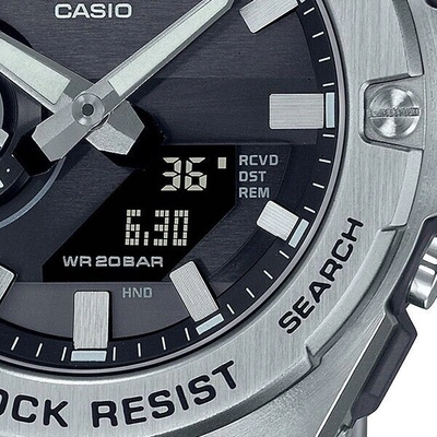 Pre-owned Casio G-shock G-steel Gst-b500d-1ajf Solar Bluetooth Carbon Core Guard Watch
