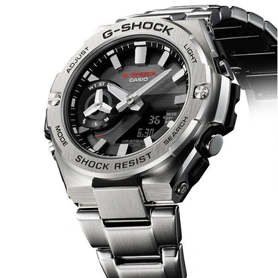 Pre-owned Casio G-shock G-steel Gst-b500d-1ajf Solar Bluetooth Carbon Core Guard Watch