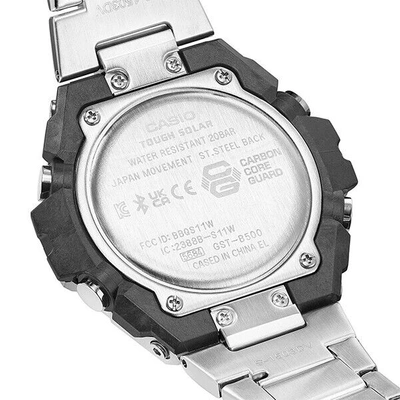 Pre-owned Casio G-shock G-steel Gst-b500d-1ajf Solar Bluetooth Carbon Core Guard Watch