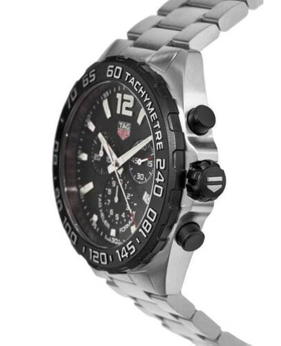 Pre-owned Tag Heuer Formula 1 Black Dial Men's 43mm Chronograph Watch Caz1010.ba0842