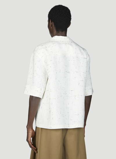 Shop Bottega Veneta Men Light Criss-cross Shirt In White