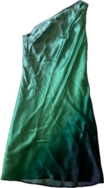 Pre-owned Cami Nyc Anges Mini Dress In Turquoise Ombre - Size M