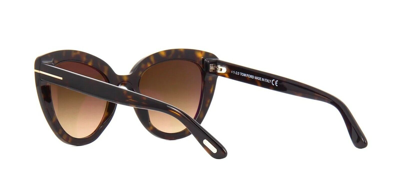 Pre-owned Tom Ford Izzi Ft 0845 Dark Havana/brown Shaded (52f) Sunglasses