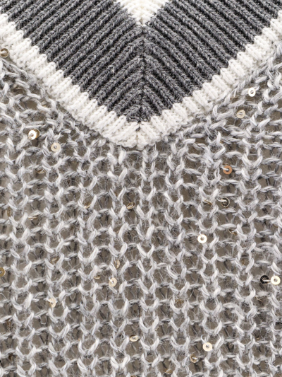 Shop Brunello Cucinelli Woman Sweater Woman Grey Knitwear In Gray