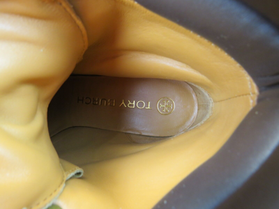 Pre-owned Tory Burch Lug Sole Hiker Alce Coconut Suede Leather Lace Up Ankle Boots 7.5 In Brown