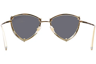 Pre-owned Tiffany & Co . Tf3090 6002s4 Sunglasses Women's Gold/dark Grey Round Shape 55mm In Gray