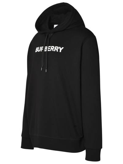 Shop Burberry Man  Black Cotton Sweatshirt