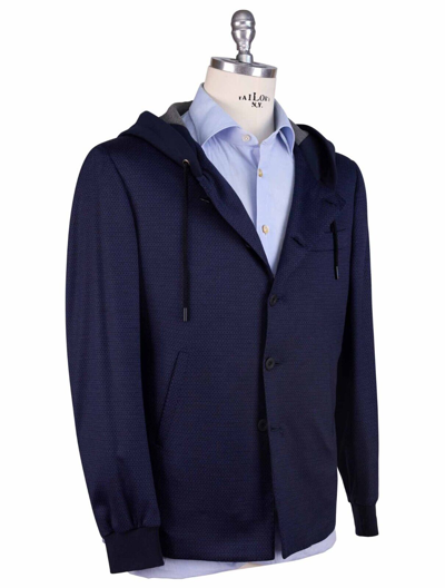 Pre-owned Kiton Knt Blazer 100% Wool Size 40 Us 50 Eu R8 Tng12 In Blue