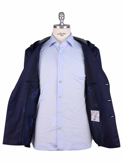 Pre-owned Kiton Knt Blazer 100% Wool Size 40 Us 50 Eu R8 Tng12 In Blue