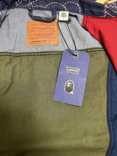 Pre-owned Levi's Bape X  Multi Color Trucker Jacket In Multicolor