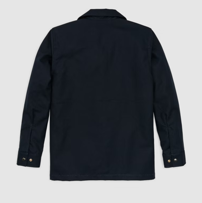Pre-owned Filson Dry Tin Cloth Jac Shirt Navy Dark Blue Mens Jacket