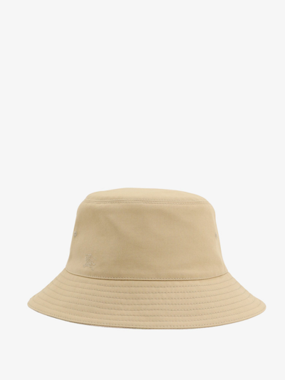 Shop Burberry Woman Cloche Woman Beige Hats In Cream