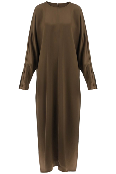 Shop By Malene Birger Odelle Long Dress Women In Brown