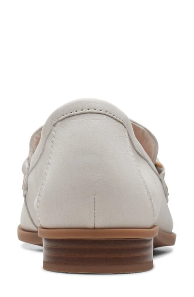 Clarks Sarafyna Iris Loafer In White Leather