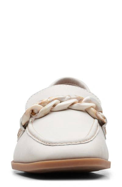 Clarks Sarafyna Iris Loafer In White Leather
