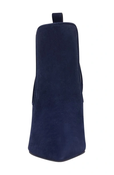 Marc Fisher Ltd Tacily Pointed Toe Bootie In Dark Blue Suede
