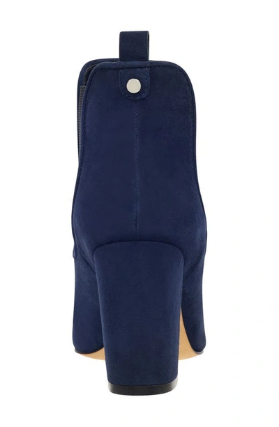 Shop Marc Fisher Ltd Tacily Pointed Toe Bootie In Dark Blue Suede