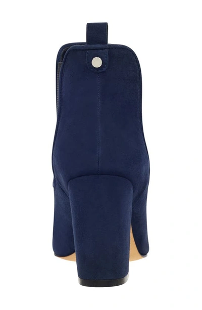 Marc Fisher Ltd Tacily Pointed Toe Bootie In Dark Blue Suede