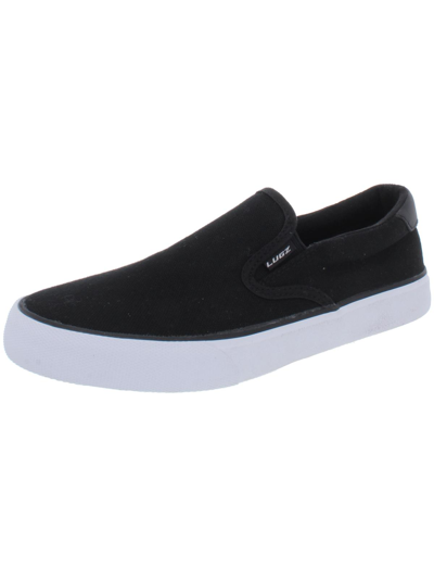 Shop Lugz Clipper Womens Canvas Comfort Slip-on Sneakers In Black