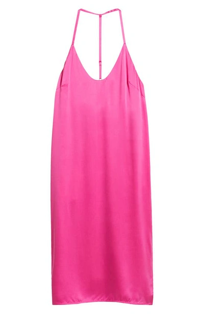 Shop Lunya Halter Neck Washable Silk Nightgown In Caffeinated Pink