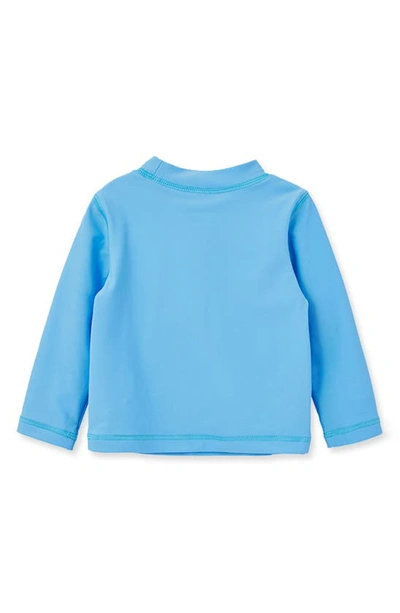 Little Me Crab Long Sleeve Rashguard In Blue