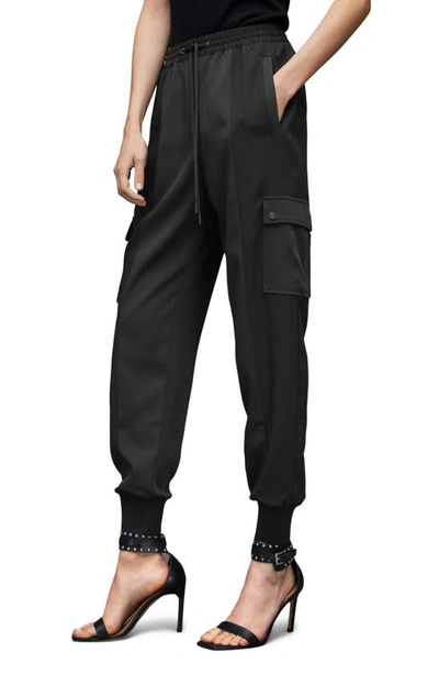 Allsaints Maddie Tie Waist Joggers In Black