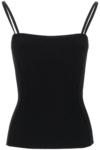 Shop Jacquemus Le Haut Sierra Knitted Top In Black