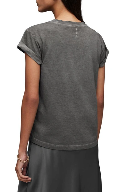 Shop Allsaints Anna Cotton T-shirt In Washed Grey