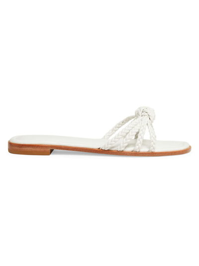 Shop Saks Fifth Avenue Women's Deluxe Nappa Leather Sandals In White