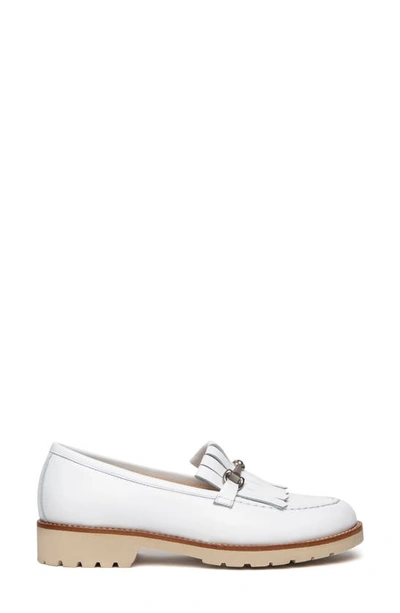 Shop Nerogiardini Kiltie Bit Loafer In White