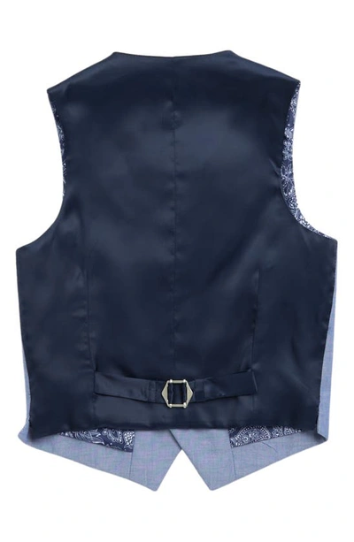 Shop Ralph Lauren Kids' Cotton Chambray Vest In Light Blue