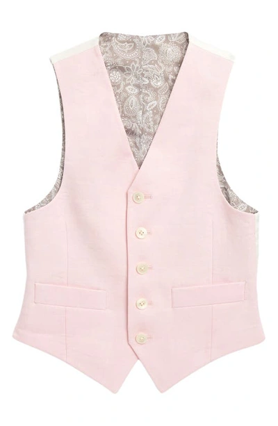 Shop Ralph Lauren Kids' Linen Vest In Pink