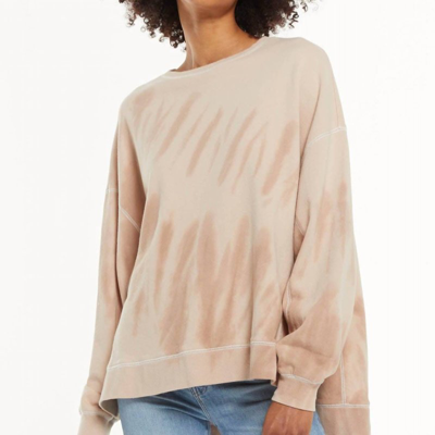 Shop Z Supply Biloxi Oversized Pullover Sweater In Brown