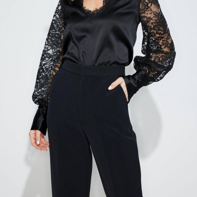 Shop Generation Love Carly Lace Combo Blouse In Black
